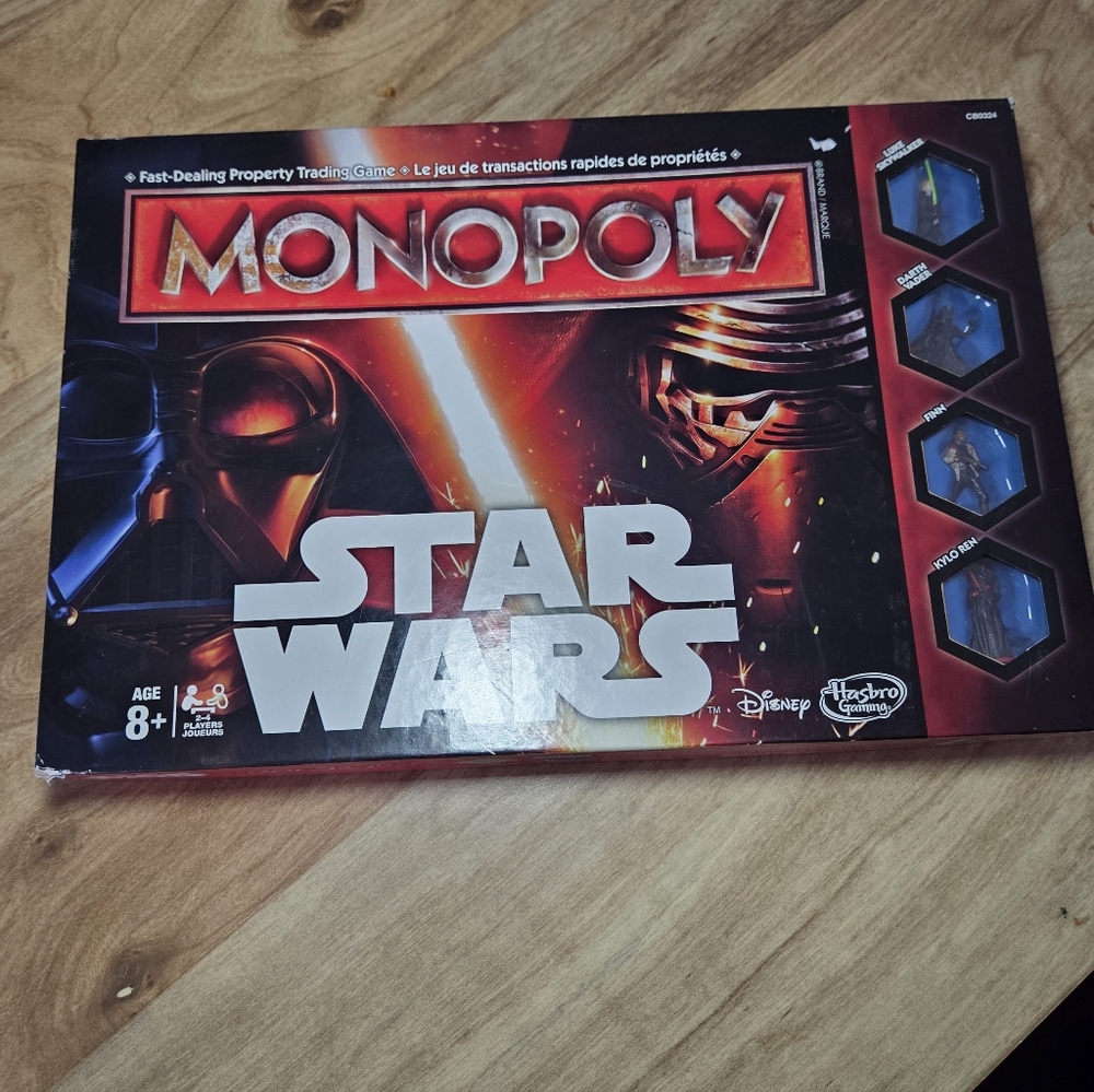 Star Wars Monopoly Board Game, Opend, Sealed Cards, Game Parts Etc
